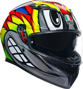 AGV K3 Birdy 2.0 Motorcycle Helmet Gray/Yellow/Red - Picture 1 of 4