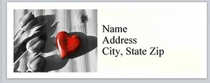Personalized Address Labels Hearts Tulips (bx 774) - Picture 1 of 3