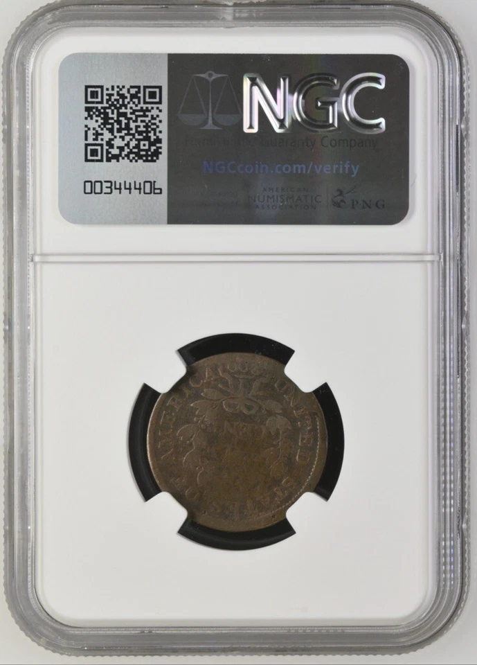 1803 Draped Bust Half Cent 1/2C Ngc F12, - Image 1 of 4
