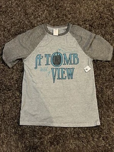 NEW Disney Shirt Adult Gray Small The Haunted Mansion A Tomb With A View Mens - Picture 1 of 9