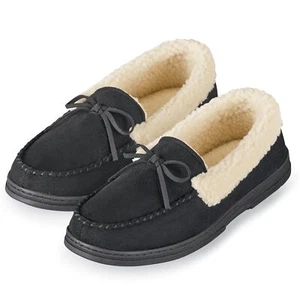 Comfortable Men's Sherpa Lined Slippers - Picture 1 of 5