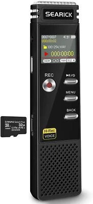 Digital Voice Recorder Voice Activated Recorder MP3 Player Tape Recorder Lecture - Image 1 of 4
