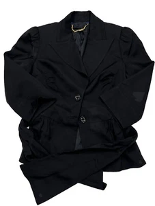 Trina Turk Womens USA MADE 2-button blazer 4 Black Excellent - Picture 1 of 14
