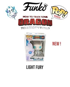 Funko POP! Movies How To Train Your Dragon The Hidden World Light Fury #687 New - Picture 1 of 3