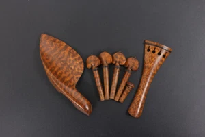1set Violin Kit 4/4 snakewood Violin tailpiece pegs endpin Chin rest Violin Peg - Picture 1 of 3
