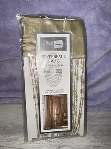 Croscill Classics Celery Dazzle Sequin Beaded Waterfall Swag 18" x 30" NEW - Picture 1 of 5