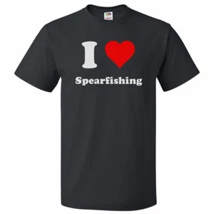 Maglietta I Love Spearfishing I Heart maglietta pesca in apnea - Foto 1 di 2