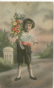 PC13185 Old Postcard. Kid with Flowers. Milano. No 3572 - Picture 1 of 2