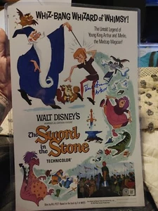 Richard Reitherman signed Sword in the Stone 11x17 Photo Character Name Beckett - Picture 1 of 3