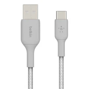 Belkin Mixit Câble USB-C vers USB-A Tressé 10 Pieds Gris Argenté - Photo 1 sur 1