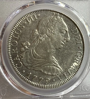 1779 MO FF MEXICO 8 REALES SILVER COIN PCGS AU55, CALICO-1118 - Image 1 of 3
