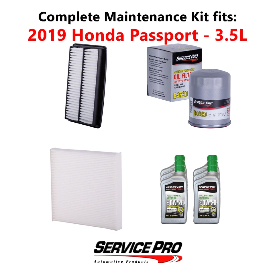 2019 Honda Passport 3.5L Complete Oil, Air & Cabin Filter Kit (0W-20) - Image 1 of 4