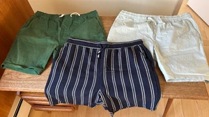 MENS DENIM C0. BERMUDA RELAXED CHINO SHORTS x 3 - Picture 1 of 4