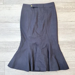 Lauren Ralph Lauren Damen Wollrock Gr. 4 Navy Trompete Meerjungfrau Preppy Edel - Bild 1 von 6