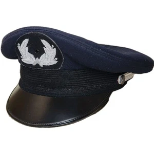 VINTAGE American Airlines Pilotenmütze Kappe Größe 7,5 blau Kapitän Erster Offizier - Bild 1 von 13