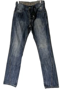 Men's Jeans HENLEYS Vintage Silver Lions Light Denim Wash Size 2/30R - Picture 1 of 19