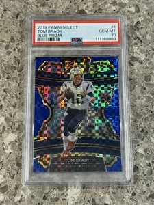 Tom Brady 2019 Select Blue Prizm Checkerboard #’d/175 PSA 10 GEMA como nuevo Patriots - Imagen 1 de 2