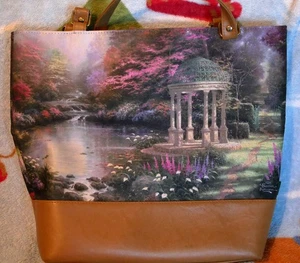 Beautiful Thomas Kinkade Garden of Prayer Shoulder Bag - Picture 1 of 7