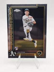 2025 Topps Chrome Jacob Wilson #96 RC Rookie Oakland Athletics - Picture 1 of 2