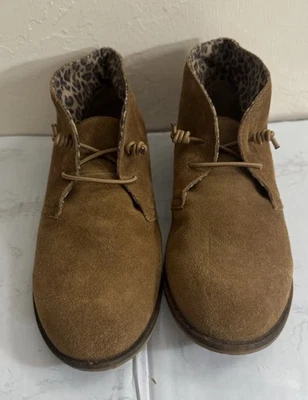 Lucky Brand Asher Suede Lace Up Ankle Bootie Sz 7.5M y2k chunky - Image 1 of 4