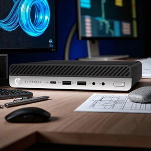 HP EliteDesk 800 G4 Micro 6-Core i7-8700 32GB 2TB NVMe SSD Windows 11 WiFi HDMI - Picture 1 of 7