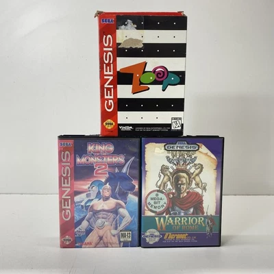 Sega Genesis Bundle: Warrior of Rome, King of the Monsters 2 & Zoop - Image 1 of 4