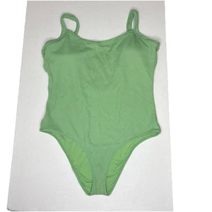 Aerie Women’s Sz XXL Green Textured Back Scoop Cheeky One Piece Bathing Suit Pad - Picture 1 of 7