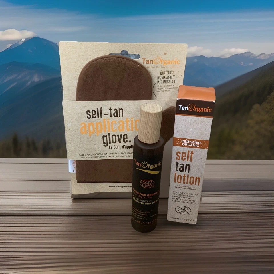 Tanorganic Self Tan Lotion 100ml Boxed & Self Tan Application Glove Boxed New - Image 1 of 1