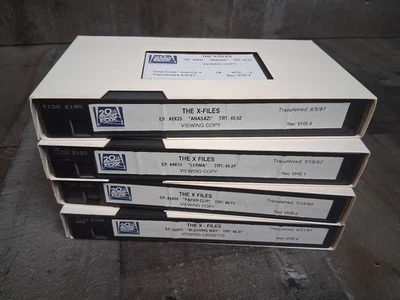 RARE 20th Century Fox Studios 1998 X-Files Viewing Copy VHS Tapes - 4 EPISODES - Image 1 of 4