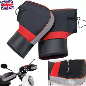 Bike Motorcycle Gloves Scooter Warm Handle Bar Hand Muffs Mitts Cover Waterproof - Picture 1 of 12