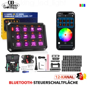 Panel Interruptor RGB de 12 velocidades Sistema de Relé Electrónico 12V/24V Bluetooth APP Control - Imagen 1 de 12