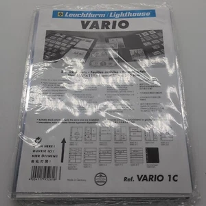 VARIO Stock Sheets 1C One-Sided Single Pocket Clear 5pcs per Pack Lot of 5 Packs - Picture 1 of 5