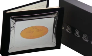 Custom ADDRESS Book GUEST VISITOR Silver Plated Personalised Luxury FREE - Picture 1 of 8