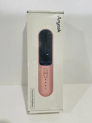Anyask Anion Cordless Brush Hair Straightener PINK | Sealed W/ Fast Shipping! - Image 1 of 4