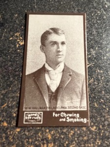Bill Hallman Philadelphia Phillies 1895 Mayo Cut Plug N300 1986 Reprint