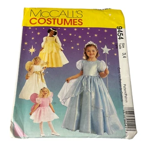 McCalls Costumes #9454 Princess Angel Child Size 3 4 Dress Up Uncut Fairy Wings - Picture 1 of 4