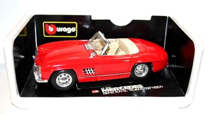 Burango Diecast 1957 Mercedes Benz 300 SL Roadster Red 1/18 Scale Convertible - Picture 1 of 19