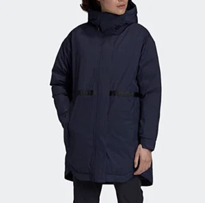 Adidas FT2518 Traveer donna isolate dalla pioggia. RDY Parka con cappuccio in inchiostro TG.M - Foto 1 di 12