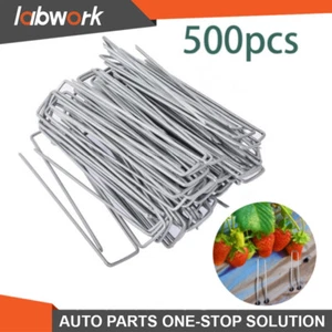 Labwork 500Pcs Garden Stakes 6" Landscape Staples Galvanized Sod Staples 11Gauge - Picture 1 of 20