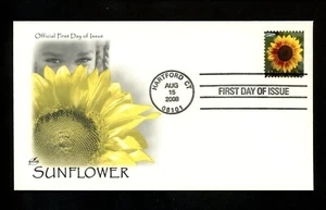 US FDC #4347 Artcraft 2008 Hartford CT Sunflower flower - Picture 1 of 2