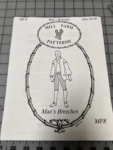 Mill Farm Historical Patterns "Man's Breeches" #MF8 SZ 36/38, Used, CUT - Picture 1 of 4