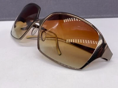 Christian Roth Sunglasses Woman Brown Gold Titanium Curved Large 14252 NP 339€ - Image 1 of 4
