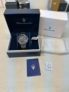 Maserati Men's Watch SFIDA GMT Limited Edition Steel Blue R8873640018 -BRAND NEW - Picture 1 of 11