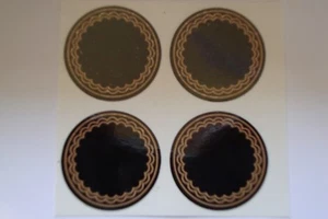 16 PEGATINAS CORONA ORO NEGRO VERDE 1" CUENCOS CÉSPED FLATGREEN  - Imagen 1 de 1