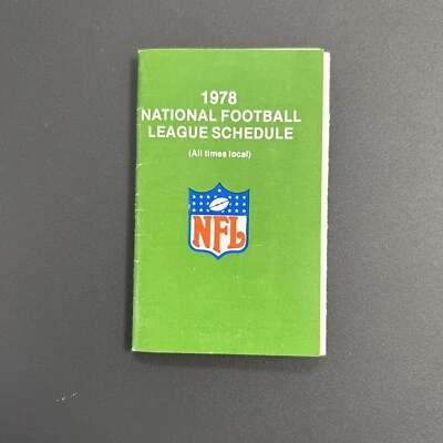 Vintage NFL 1978 Pocket Schedule Seagrams Gin Alcohol Collectible - Image 1 of 4