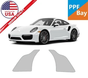 For Porsche 991 Turbo 2014-2019 Stone Guard 3M Vinyl PreCut Matte Black - Pair - Picture 1 of 5