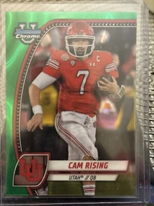 Cam Rising 2024 Bowman Chrome U Green Refractor 36/99 Utah Utes - Picture 1 of 7