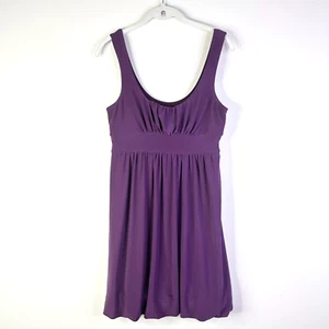 JFW Just For Wraps Vestito Donna S Viola Y2K Mini Babydoll Tank Dress Elasticizzato - Foto 1 di 7
