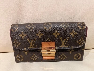 Monogram Portefeuille Bordeaux Elysée Wallet VGC burgandy interior M.H. initials - Image 1 of 4