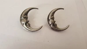 Gemelos de peltre inglés fino Moon R122 hechos a mano en Sheffield - Imagen 1 de 1